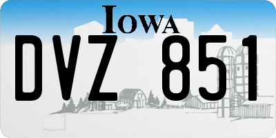 IA license plate DVZ851