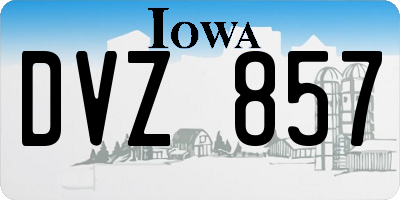 IA license plate DVZ857