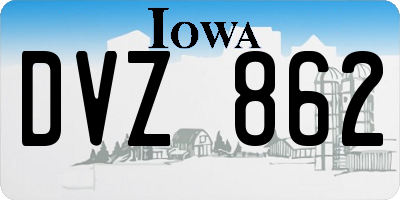 IA license plate DVZ862