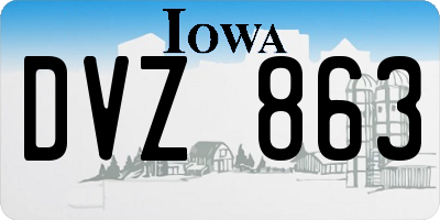 IA license plate DVZ863