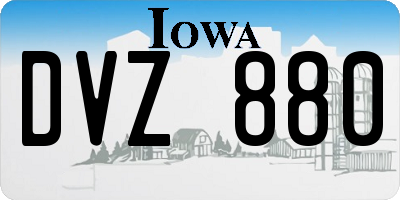 IA license plate DVZ880