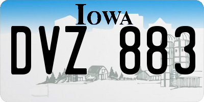 IA license plate DVZ883