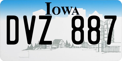 IA license plate DVZ887