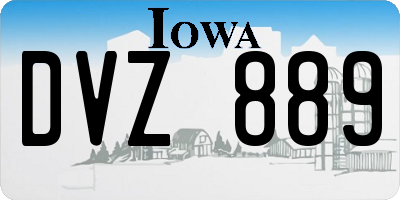 IA license plate DVZ889