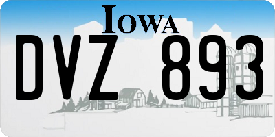 IA license plate DVZ893
