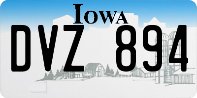 IA license plate DVZ894