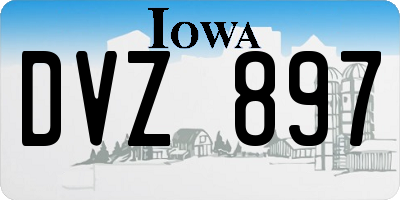 IA license plate DVZ897