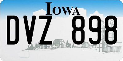 IA license plate DVZ898