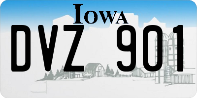 IA license plate DVZ901