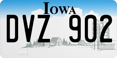 IA license plate DVZ902