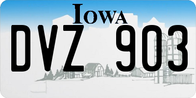 IA license plate DVZ903