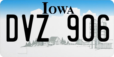 IA license plate DVZ906