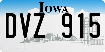IA license plate DVZ915