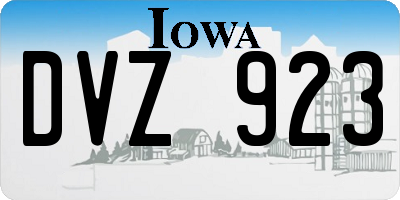 IA license plate DVZ923