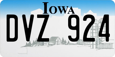 IA license plate DVZ924