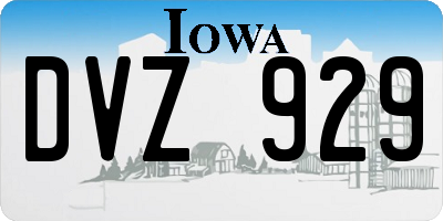 IA license plate DVZ929