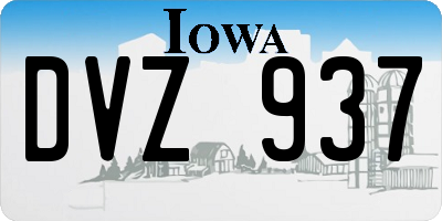 IA license plate DVZ937