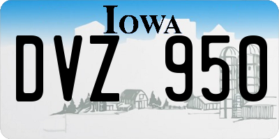 IA license plate DVZ950