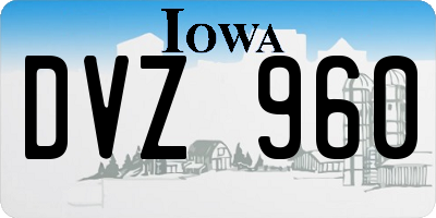 IA license plate DVZ960