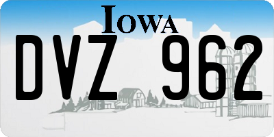 IA license plate DVZ962