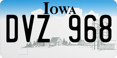 IA license plate DVZ968