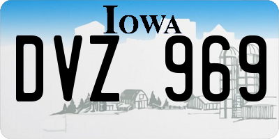 IA license plate DVZ969