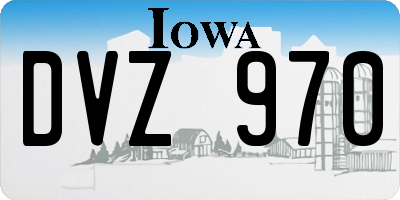 IA license plate DVZ970