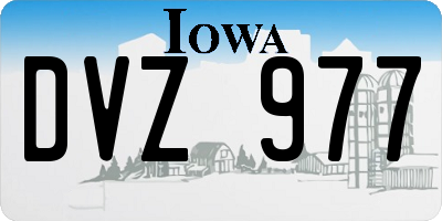 IA license plate DVZ977