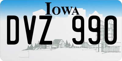 IA license plate DVZ990