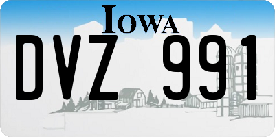 IA license plate DVZ991