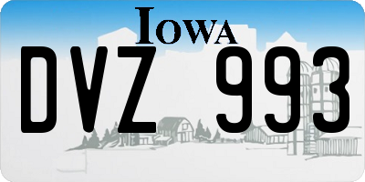 IA license plate DVZ993