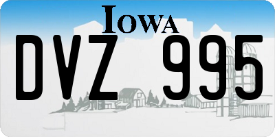 IA license plate DVZ995