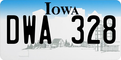 IA license plate DWA328