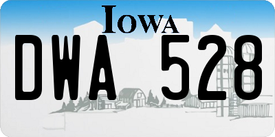IA license plate DWA528