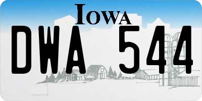 IA license plate DWA544