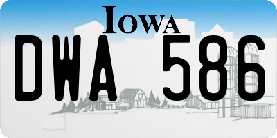 IA license plate DWA586