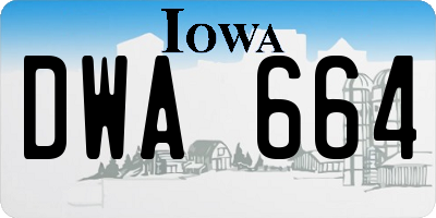 IA license plate DWA664