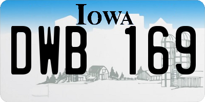IA license plate DWB169