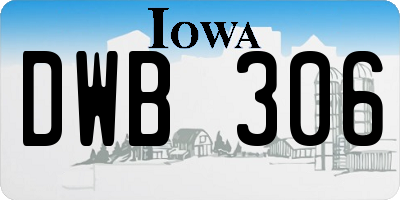 IA license plate DWB306