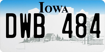 IA license plate DWB484