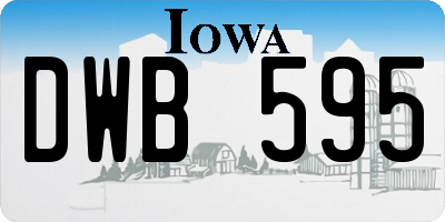 IA license plate DWB595