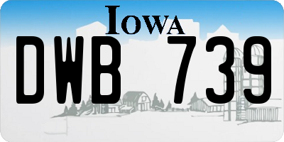 IA license plate DWB739