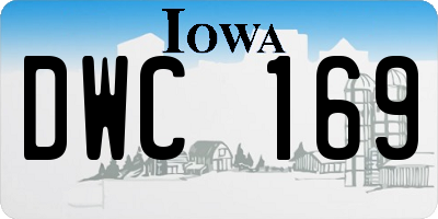 IA license plate DWC169