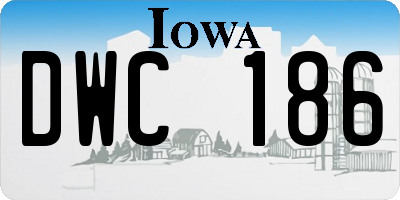 IA license plate DWC186
