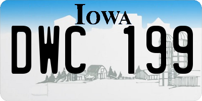 IA license plate DWC199