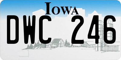 IA license plate DWC246