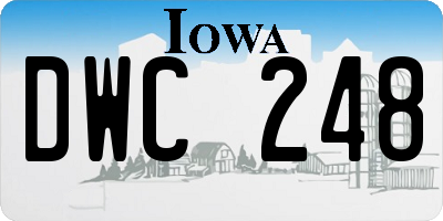 IA license plate DWC248