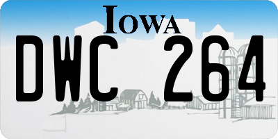 IA license plate DWC264