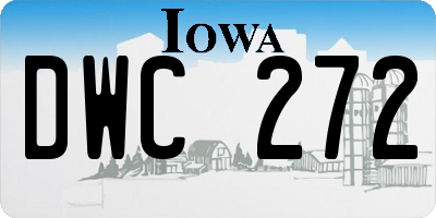 IA license plate DWC272