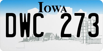 IA license plate DWC273